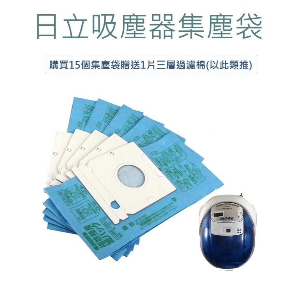【買集塵袋送三層過濾棉】日立集塵袋 日立吸塵器集塵袋 吸塵器馬達過濾棉 CV-CK4T CV-AM14 CVP6