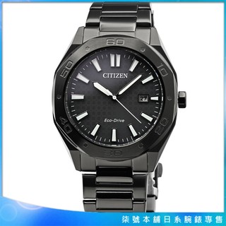 【柒號本舖】 CITIZEN星辰ECO DRIVE光動能鋼帶男錶-IP黑 / BM7637-81H