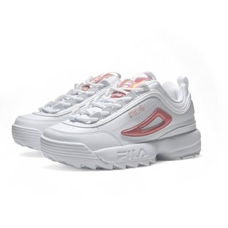 FILA 休閒鞋 DISRUPTOR 白粉 雷射 增高 老爹鞋 女 5C609Y154