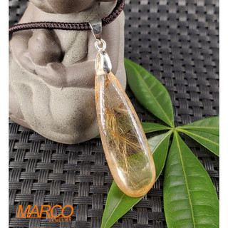 【MARCO寶石】咖啡鈦晶墜子526 吊墜 墜飾 項鍊 飾品 天然水晶 鈦晶 清透 開運招財