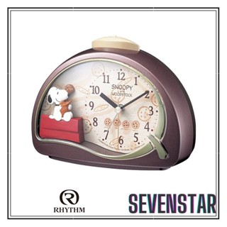 日本直送 RHYTHM 麗聲 SNOOPY 史努比 時鐘 鬧鐘 電子音 4SE506MJ09