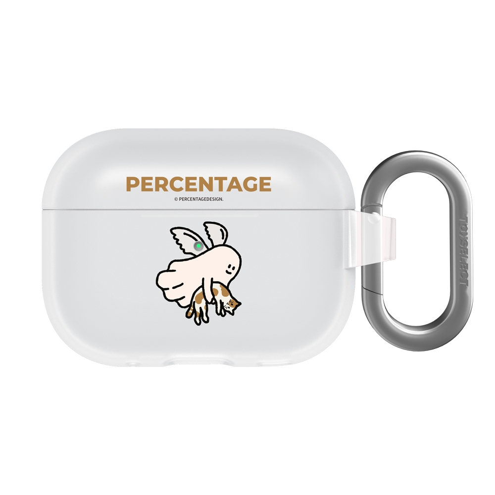 【TOYSELECT】Percentage天使幽靈抱貓強悍防摔AirPods保護套