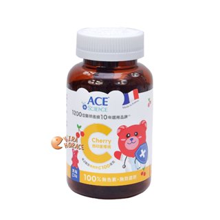 全素可食！ACE SCIENCE機能Q系列 西印度櫻桃C軟糖168g，維他命C軟糖 ACE軟糖機能Q軟糖 兒童軟糖