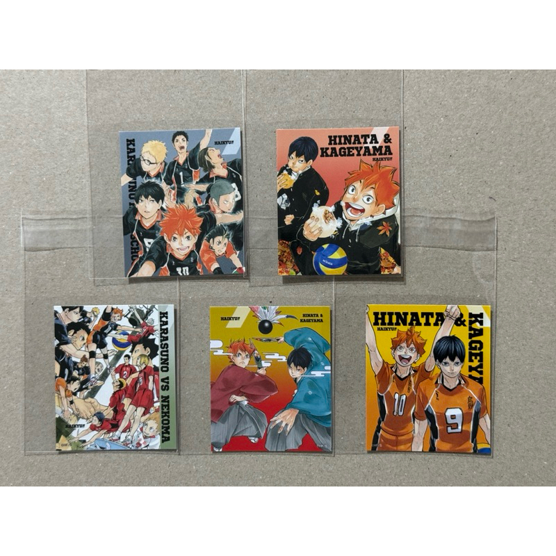 排球少年2025年桌曆首刷特製小卡。澤村大地。東峰旭。西谷夕。田中龍之介。影山飛雄。日向翔陽。月島蛍。黒尾鉄朗。孤爪研磨