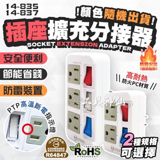 工具神仙 臺灣製 高溫自斷 壁插插座 壁插 插座 接地分接器 接式插座 擴充插座 開關插座 節能 防雷擊 BSMI認證