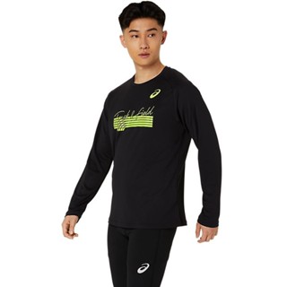(男)【亞瑟士ASICS】田徑長袖上衣亞洲版-黑色/螢光綠 2091A717-001/2091A717-751