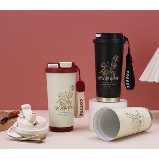 (玫瑰Rose984019賣場)#316不鏽鋼陶瓷保溫杯520ml/陶瓷內膽保溫杯/真空斷熱保溫瓶/陶瓷杯/咖啡杯/隨行