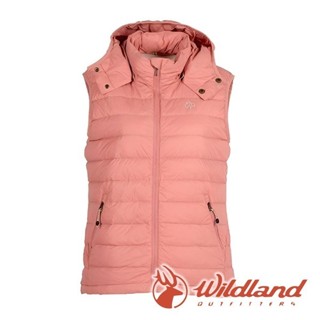 【wildland 荒野】女700FP可拆帽輕暖羽絨背心『雲朵粉』0B22171