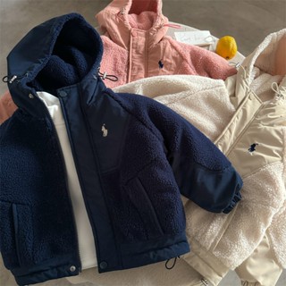 【YUNSHI】現貨｜兒童加厚毛毛刺繡外套 夾克 冬季外套 保暖外套 小童外套 大童外套 男童 女童 C09