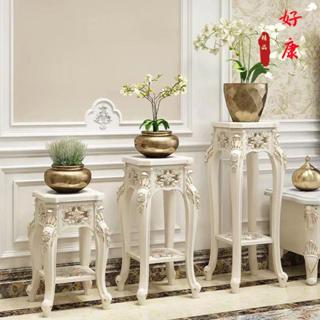 免運 歐式花架 客廳展示架 展示架 實木花盆 落地花架 置物架 花盆架子 擺件架子 客廳邊櫃 陽臺花架 盆栽架