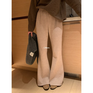 𝗛𝗲𝗿𝘀｜現貨✔️10553# 加絨加厚保暖顯瘦高腰微喇休閒褲