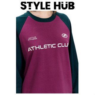 Style Hub【現貨｜24h 出貨】雙面德絨速乾保暖打底長袖T恤戶外運動美式跑步撞色插肩休閒運動長T上衣up139