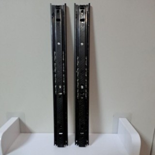 抽屜滑軌 二手近全新 二截抽底雙開鋼珠滑軌烤漆黑 抽底 抽屜 五斗櫃 傢俱滑軌 系統傢俱 鋼珠滑軌