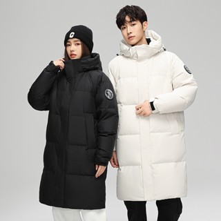 90白鴨絨羽絨外套韓國零下-10度保暖情侶男女連帽羽絨大衣防風禦寒白鴨絨防風保暖長版過膝羽絨外套帽可拆雪山禦寒滑雪外套