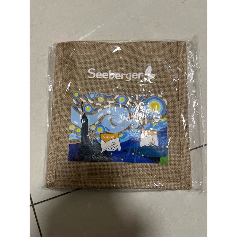Peggy6693玩具商舖～Seeberger麻布手提袋～星夜