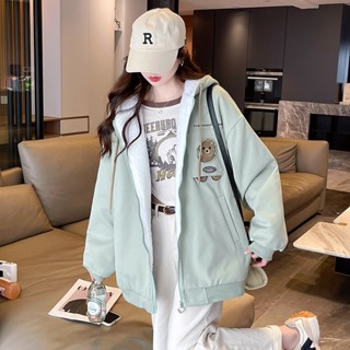胖胖美依 秋冬上衣 大碼上衣 中大尺碼學院風S-2XL加絨加厚外套冬季洋氣學院風寬鬆休閒上衣NE259-2308.
