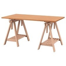 【安鑫】IKEA 絕版品!北歐工業風GERTON/FINNVARD5.6尺實木製實木桌餐桌辦公桌業務桌會議桌【A917】