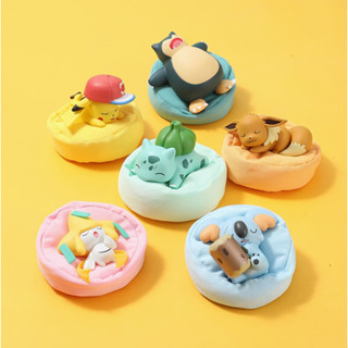 ⚡️ PIKAPIKA⚡️正版 寶可夢 神奇寶貝 睡覺 公仔 扭蛋 睡眠 皮卡丘 卡比獸 妙蛙種子 擺飾 周邊