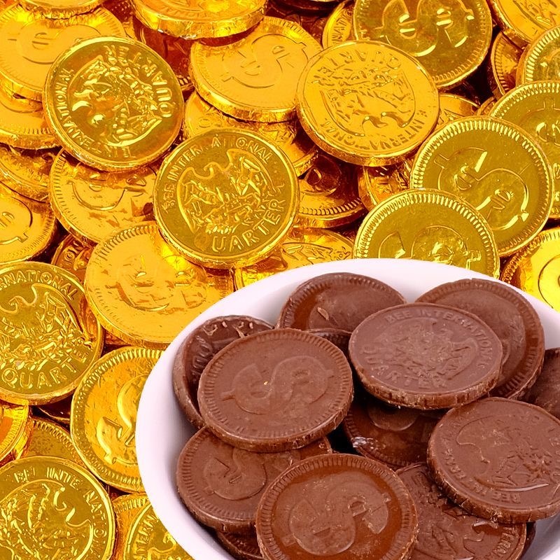 【買100送20】金幣巧克力 喜慶必備 金幣零食 節日禮物 新年貨 婚慶喜糖果 蛋糕配飾 過年拜拜用 恭喜發財