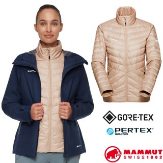 【MAMMUT 長毛象】女 二件式 連帽防水外套 GORE-TEX 2.5 Convey 羽絨外套/海洋藍 29061