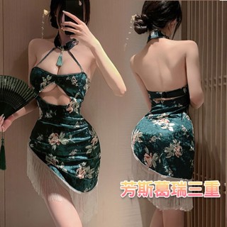 繁花碧玉 裸背旗袍【芳斯葛瑞情趣用品】性感 內衣 睡衣 角色服 cosplay