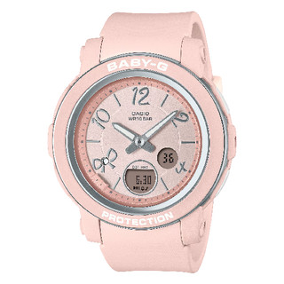 CASIO 卡西歐 Baby-g BGA-290RA-4A 緞帶時標雙顯腕錶 粉 41.5mm