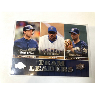 2009 Upper Deck Ryan Braun / Prince Fielder / Ben Sheets