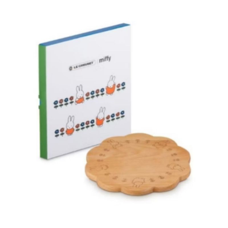 可直接擺盤上桌 限量 聯名 Le Creuset x miffy 米飛兔/櫸木托盤/餐墊/鍋墊/盤/餐具/隔熱墊/杯墊