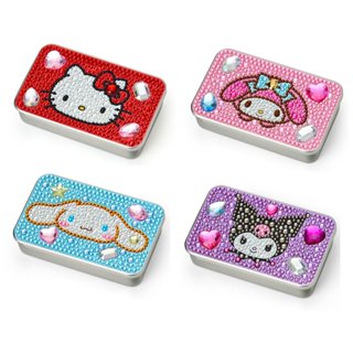 asdfkitty*三麗鷗 亮鑽滑蓋式收納盒 小鐵盒 置物盒 禮物盒 隨身藥盒-KITTY 美樂蒂 大耳狗 庫洛米-正版