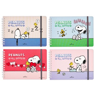 PEANUTS史努比 All Good 橫式線圈方格筆記本 共四款 ( EFN-841 )