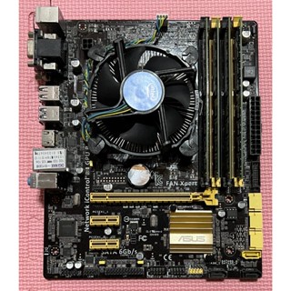 Asus 華碩 B85M-G 二手主機板+I3-4130 CPU+DDR3-1600 16G 記憶體 有擋板的半套電腦