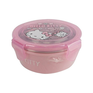 韓國 Hello Kitty 不鏽鋼 圓型 隔熱 便當盒 300ml