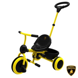 【Lamborghini藍寶堅尼】全臺獨家 兒童三輪車 腳踏車手推車 幼童手推腳踏三輪車