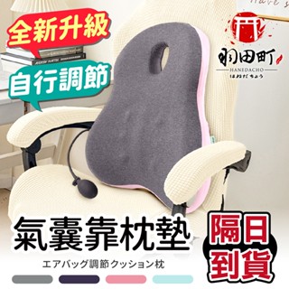 臺灣隔日到貨 ♥ S型弧度支撐【可調節充氣靠枕】背墊 腰墊 靠墊 護腰靠背墊 辦公靠墊 透氣可拆洗 回彈不易變形