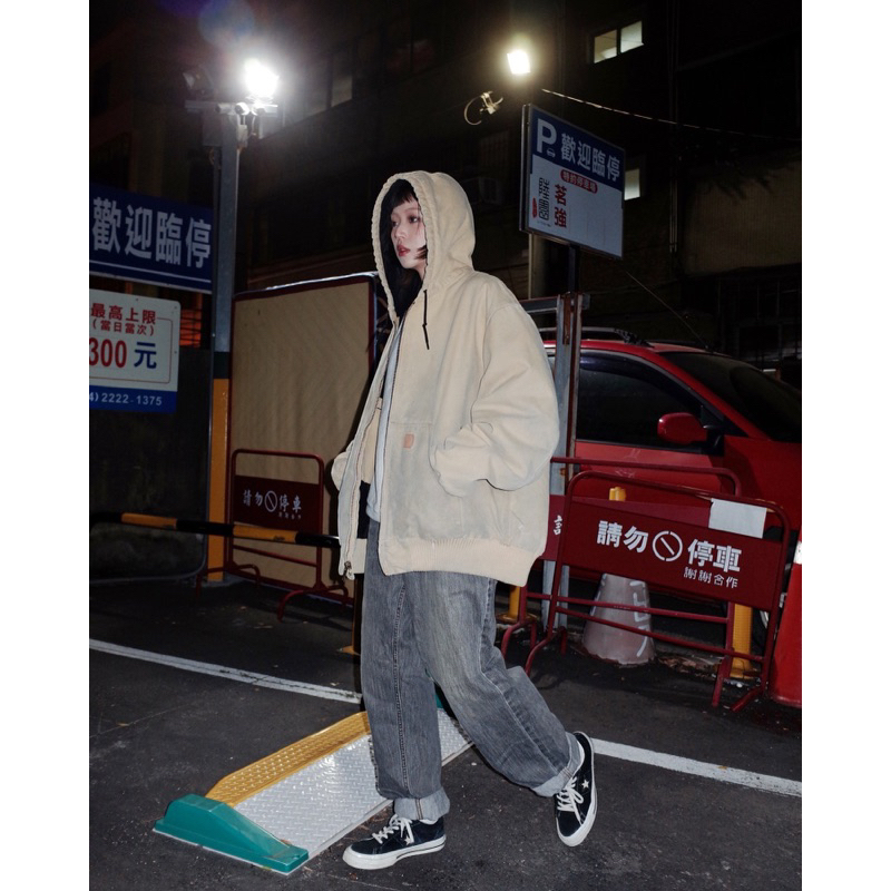 Carhartt J130 WET卡其色底特律厚磅工裝連帽外套 古著 二手選物 Vintage