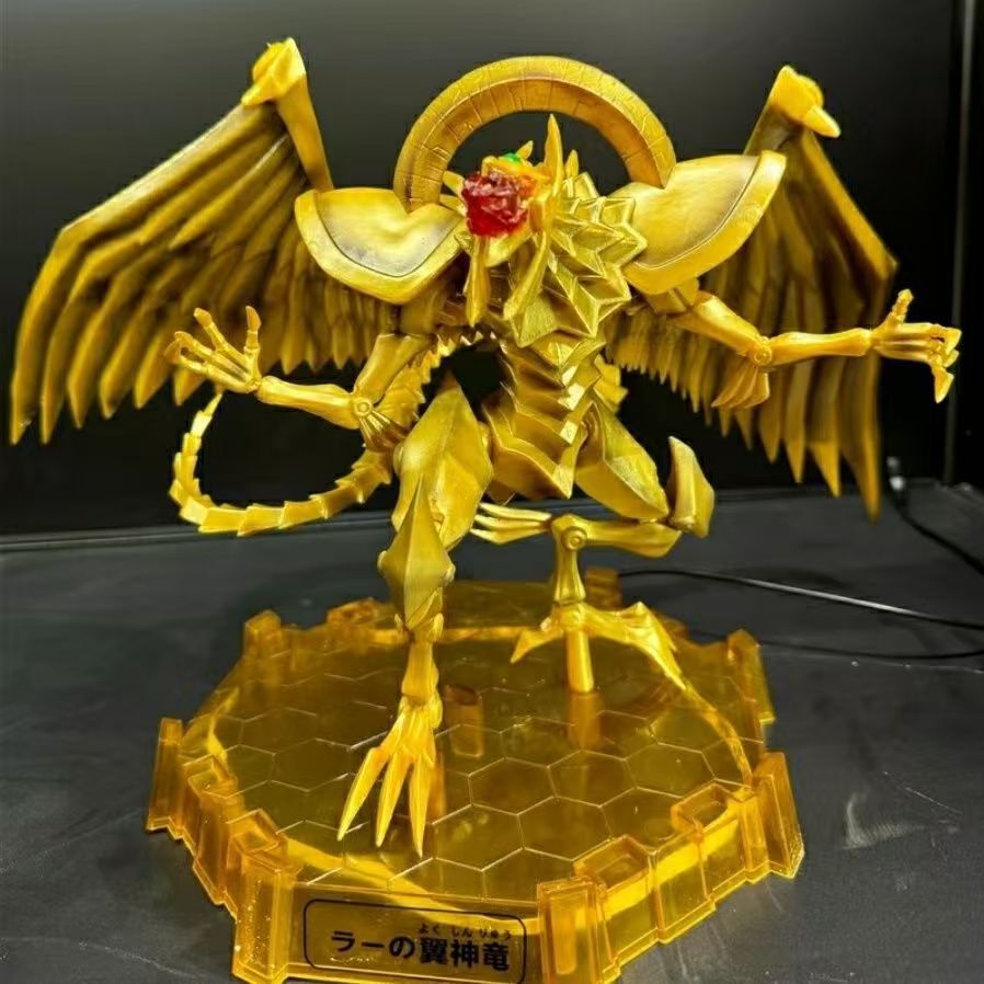 📸【實拍】💥 遊戲王 三幻神 可發光 太陽神翼神龍 拉的翼神龍 翼神龍手辦 翼神龍第二形態 三幻神模玩 太陽神雕像