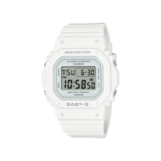 【CASIO 卡西歐】BABY-G 簡約輕薄耐衝擊電子腕錶 白 BGD-565U-7 37.9mm