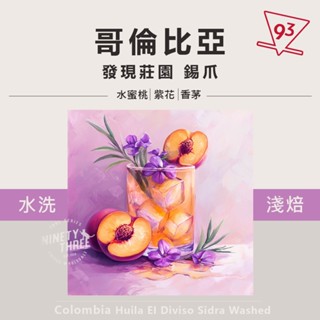 哥倫比亞 發現莊園 薇拉 錫爪 Sidra 水洗 淺焙 200g 熟豆 咖啡豆『93咖啡』