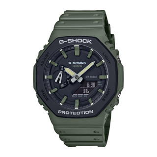【CASIO卡西歐】 G-SHOCK系列 八角軍事手錶 軍綠 GA-2110SU-3A 45.4mm