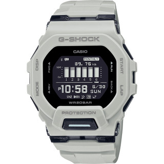 【CASIO 卡西歐】G-SHOCK 經典方型 藍芽運動手錶 灰 GBD-200UU-9 45.9mm