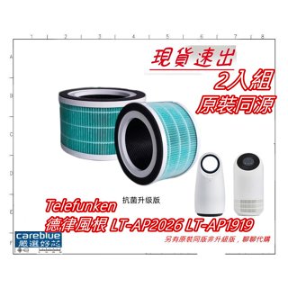 2入濾網組 H13 HEPA+活性碳濾網 適 德律風根 LT-AP2026 LT-AP1919 空氣清淨機