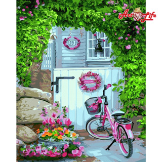 【ArtLife 藝術生活】DT028度假小屋 40x50cm含框 DIY 數字油畫 彩繪 全館現貨
