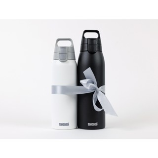 瑞士 SIGG -Shield 超輕量彈蓋保溫瓶 750ml 1000ml - 深夜黑/雪蓋白