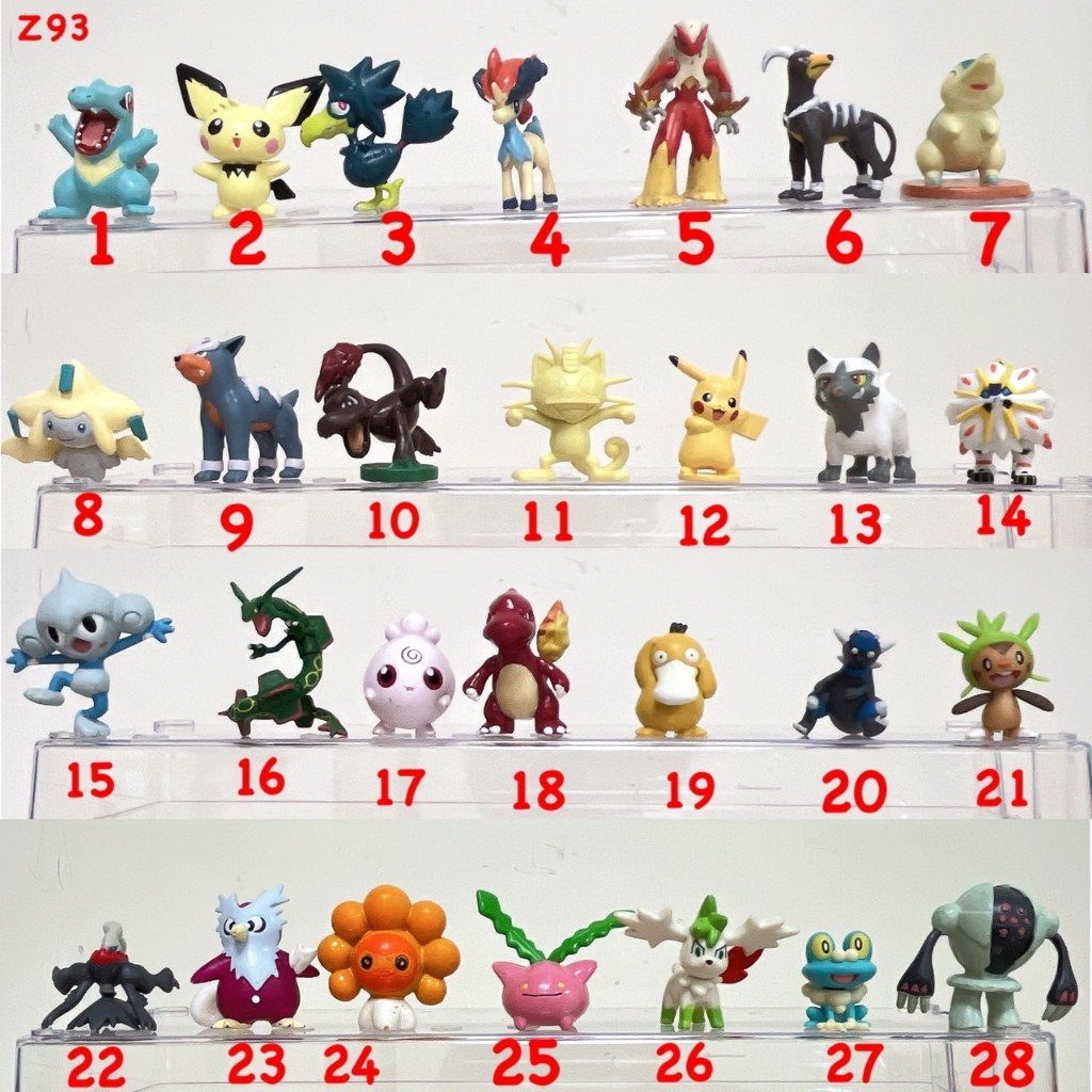 ♋魏玩具 Z 93 中型 二手 凱路迪歐 火球鼠 皮卡丘 烈空座 可達鴨 謝米 泡泡呱蛙 達克萊伊 神奇寶貝 寶可夢