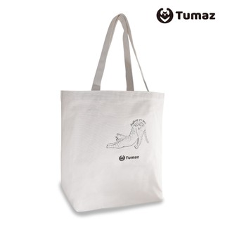 Tumaz月熊/大容量帆布袋 瑜珈貓咪 適用瑜珈輪/摺疊瑜珈墊 瑜珈用品袋 手繪貓咪圖案 免運台灣現貨