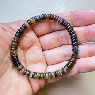 [異品軒]天然碧璽盤珠 碧璽手串 ⌀5.8mm手圍16cm 14g 碧璽手珠 碧璽手鍊