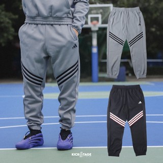 ADIDAS CRAZYWARM PANTS 黑 灰 保暖 籃球 小LOGO 刷毛 長褲【JN2495/JX1735】