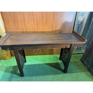 預購新品 雞翅木雙抽玄關桌/書法桌/神桌/供桌/佛桌/實木家具/實木桌/雞翅木/仿古傢俱A7087【晶選仿古傢俱】
