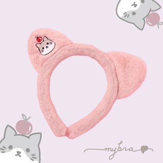 【myBRA】蘋蘋安安仿兔毛髮箍-粉色 造型髮箍 洗臉髮箍 可愛配件 送禮必備 禮物首選