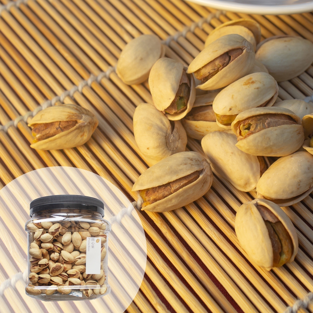 大象山堅果-烘焙帶殼開心果(桶)600g　◇ 歡聚送禮必備！香脆甜鹹好滋味 ◆